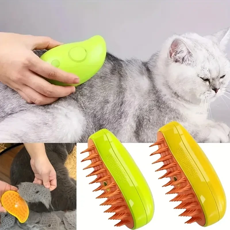 Pet Soft Steamy Brush for Removing Tangled And Loose Hair-Image 2