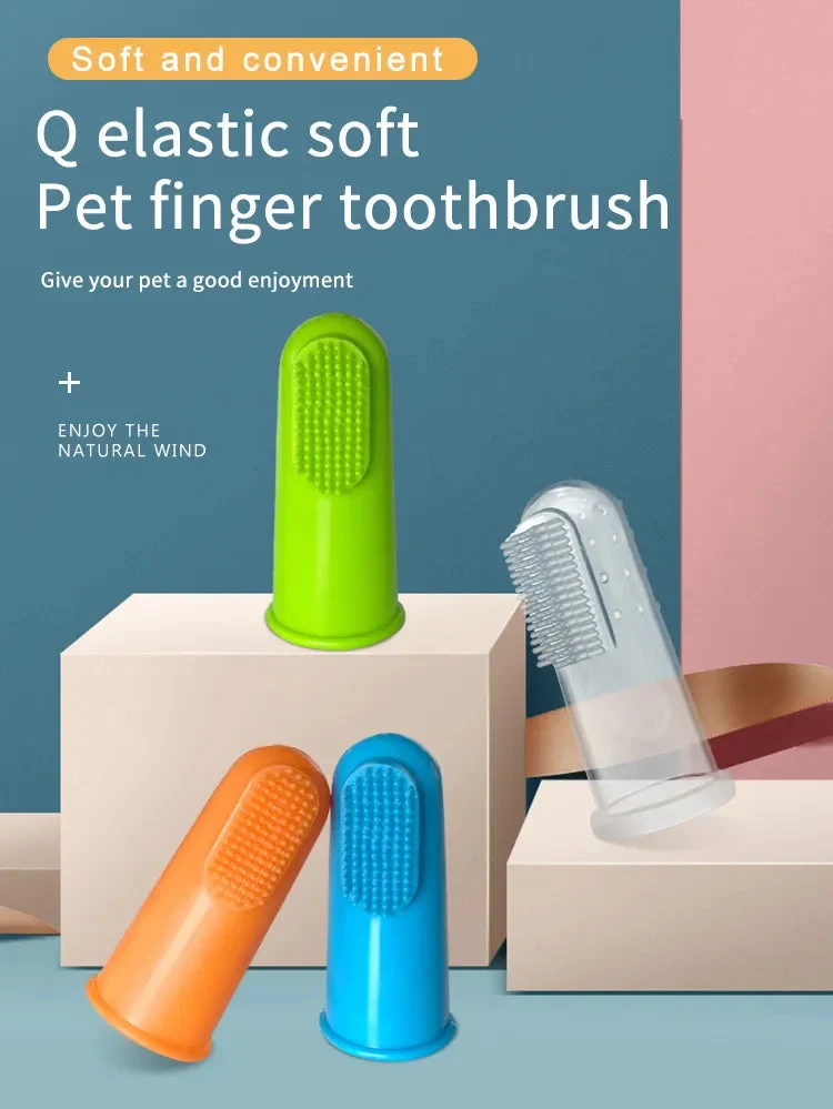 Soft Silicone Finger Toothbrush for dogs-Image 2