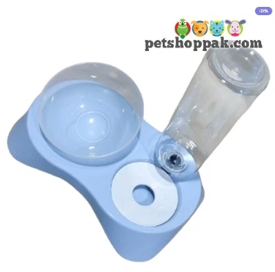 Plastic Bowl with Water Dispenser Bottle