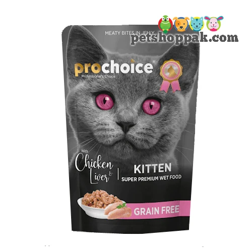 Prochoice Chicken and Liver chunks in Jelly for Kitten