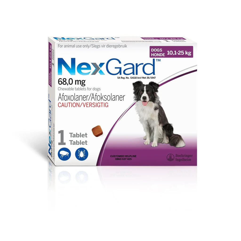 NexGard Chewable Tablets for Dogs 68 MG (10 to 25 KG)