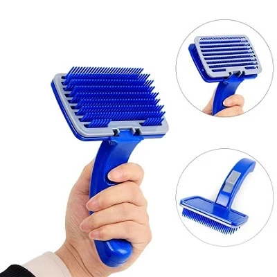 Blue Button Brush for Dog