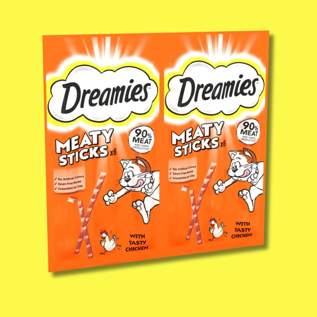 DREAMIES Meaty Sticks Cat Treats Tasty Chicken